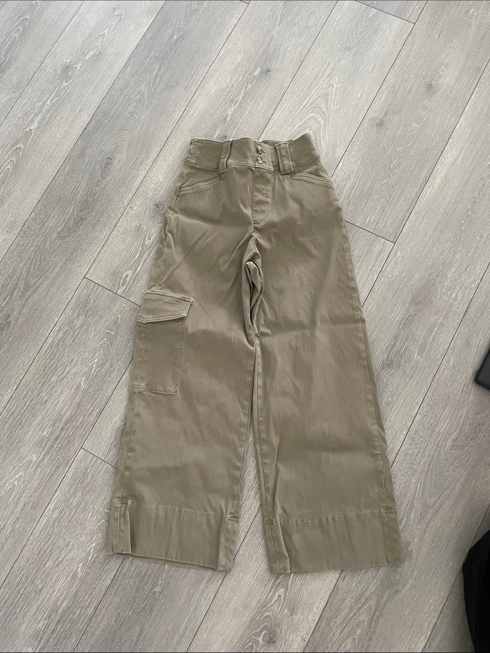 Spanx Wide-Leg Utility Pants in Olive